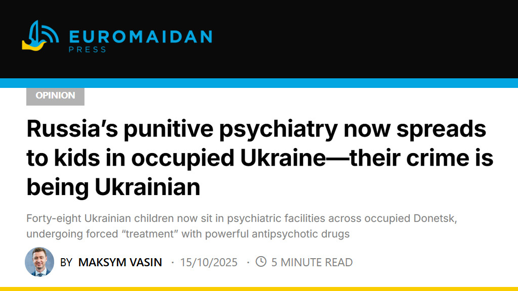 Russia Brings Back Punitive Psychiatry